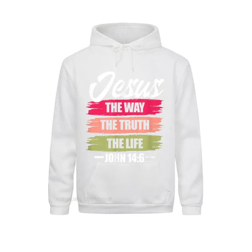 Jesus The Way Truth Life John Christian Bible Verse Hooded Pullover