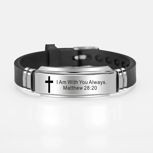 Cross Jesus Scripture Quote Bracelet Christian Bible Verse Inspiring