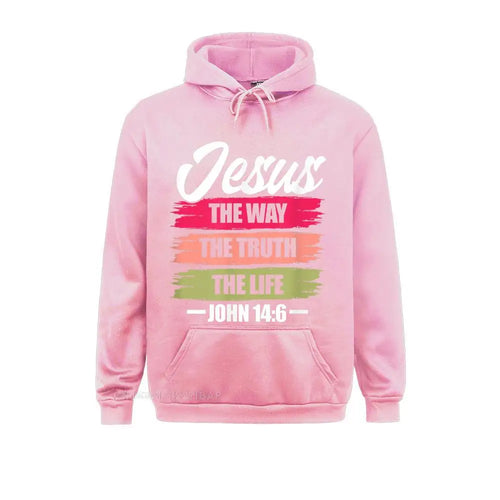 Jesus The Way Truth Life John Christian Bible Verse Hooded Pullover