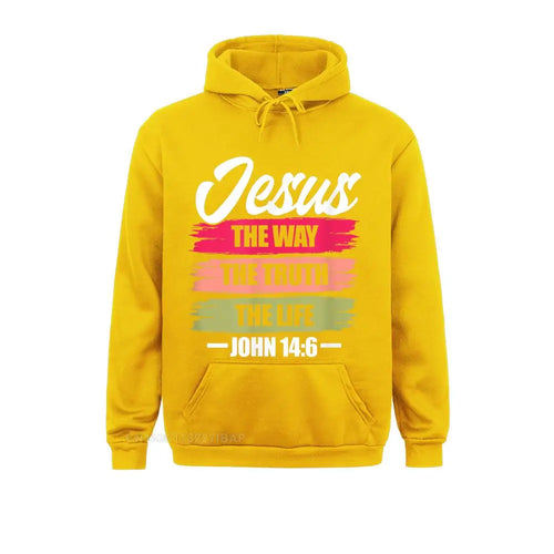 Jesus The Way Truth Life John Christian Bible Verse Hooded Pullover