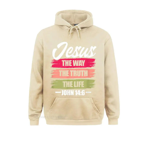 Jesus The Way Truth Life John Christian Bible Verse Hooded Pullover