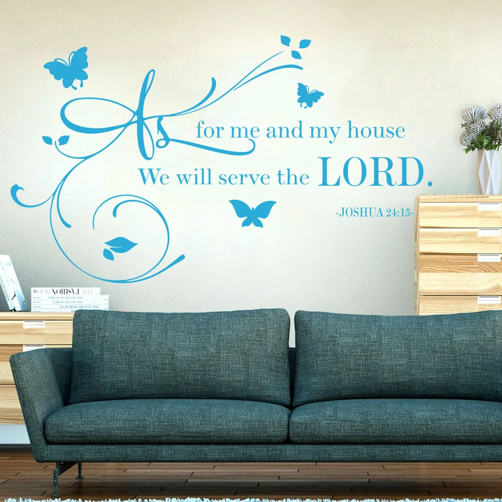 Bible Verse Joshua 24 15 Quote Wall Decal Sticker As For me House We