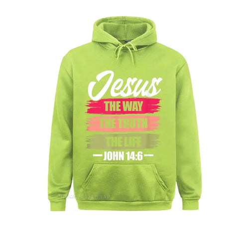 Jesus The Way Truth Life John Christian Bible Verse Hooded Pullover