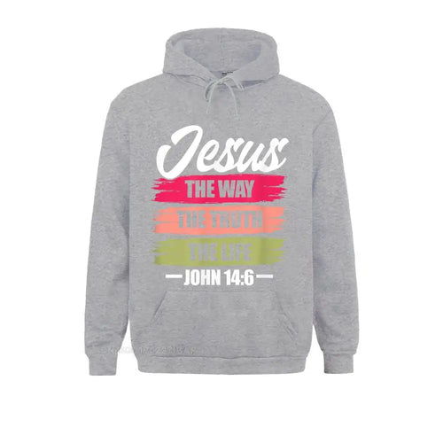 Jesus The Way Truth Life John Christian Bible Verse Hooded Pullover