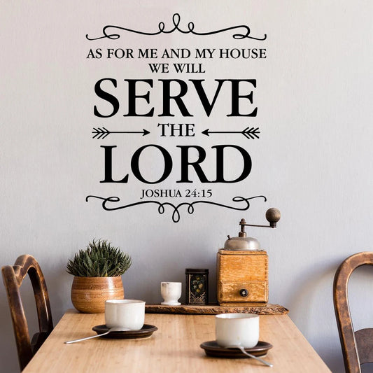 Joshua 24:15 As for Me and My House Bible Verse Wall Sticker Living