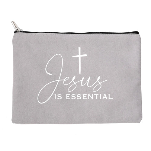 Jesus He Will Be There for You Canvas Cosmetic Bag for Women Bag