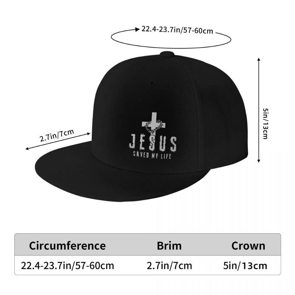 Christian Jesus Saved My Life Cross Snapback Hats for Men Baseball Cap