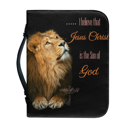 Classic Lion Bible Verse Sentence Print Bible Cover Case for Women