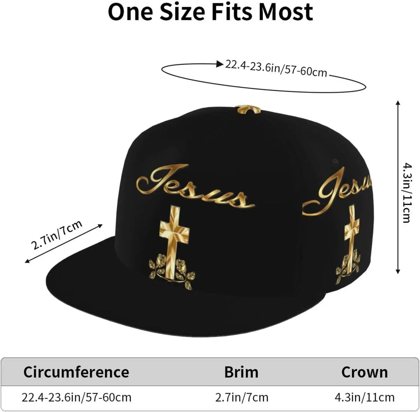 Religious Christian Faith Jesus Flat Bill Brim Baseball Cap Cool Hip