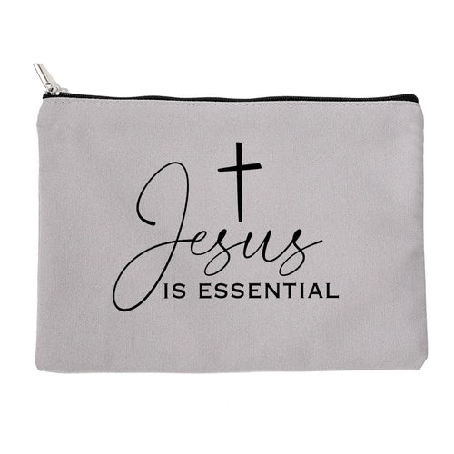 Jesus He Will Be There for You Canvas Cosmetic Bag for Women Bag