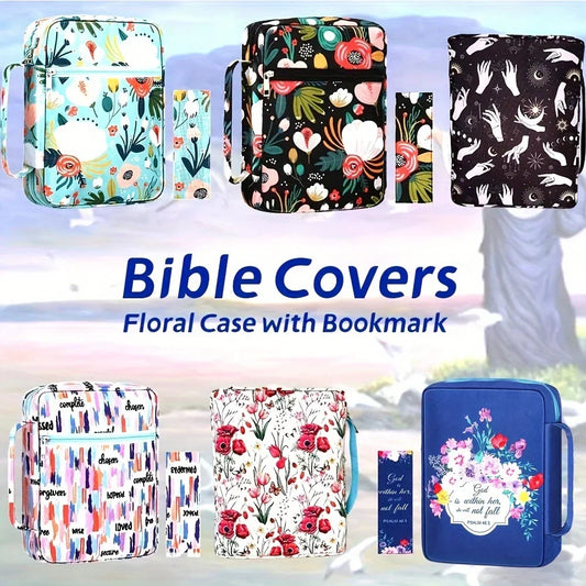 Bible Cover Case Floral Bible Cover Bag for Women, Stylish Functional