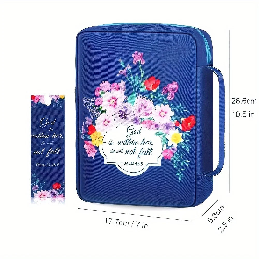 Bible Cover Case Floral Bible Cover Bag for Women, Stylish Functional