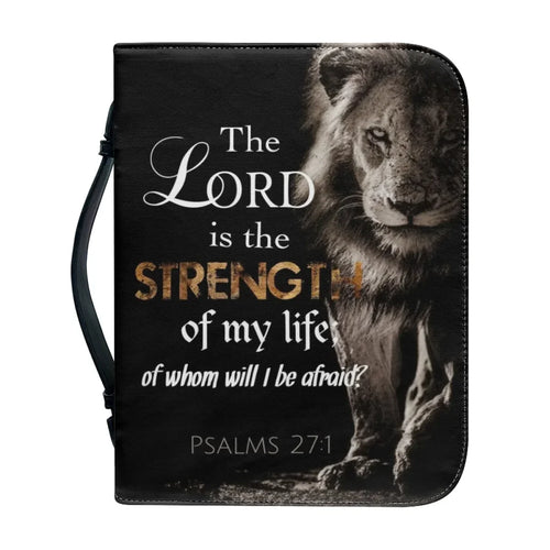 Classic Lion Bible Verse Sentence Print Bible Cover Case for Women