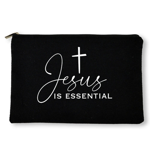 Jesus He Will Be There for You Canvas Cosmetic Bag for Women Bag