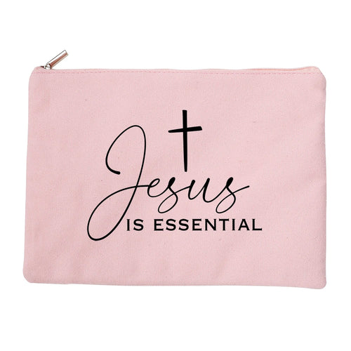 Jesus He Will Be There for You Canvas Cosmetic Bag for Women Bag