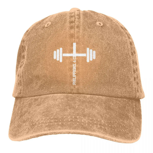 Christian Fitness Philippians 4 13 Bible Verse Baseball Caps Peaked