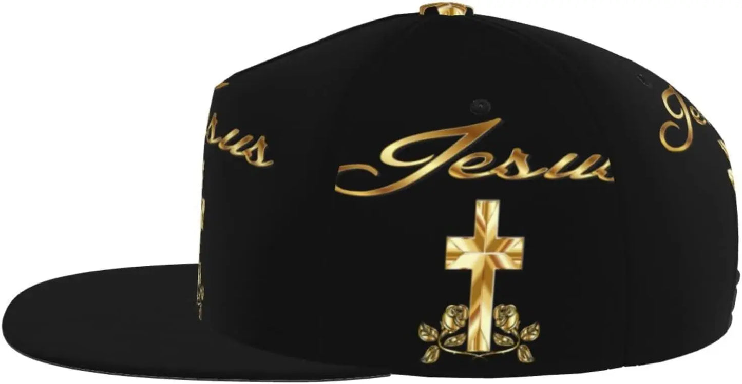 Religious Christian Faith Jesus Flat Bill Brim Baseball Cap Cool Hip