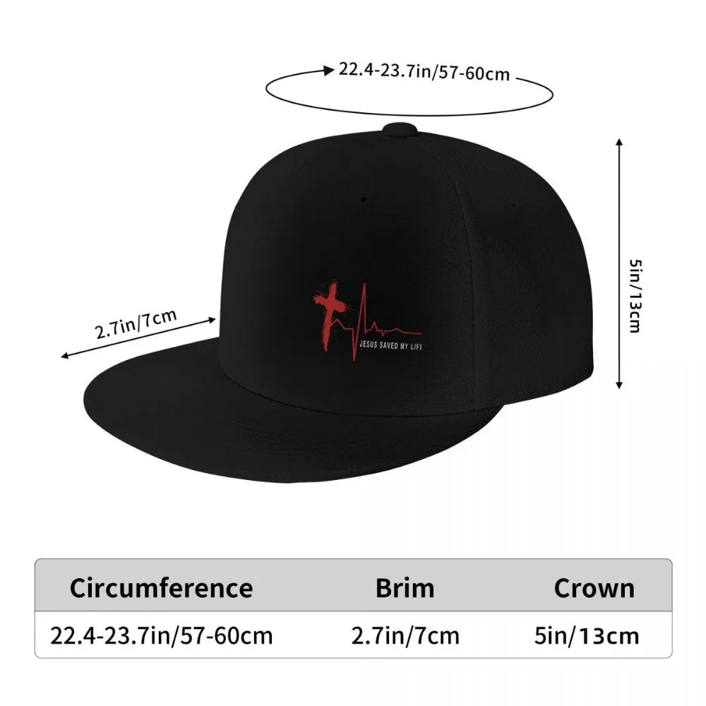 Christian Jesus Saved My Life Cross Snapback Hats for Men Baseball Cap