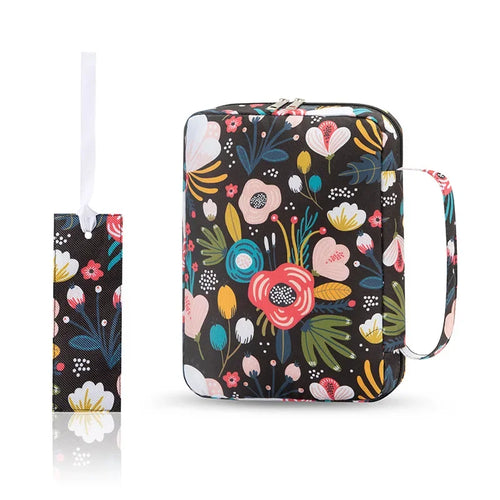 Bible Cover Case Floral Bible Cover Bag for Women, Stylish Functional