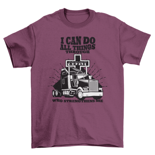 Jesus Christ Trucker Quote T-shirt