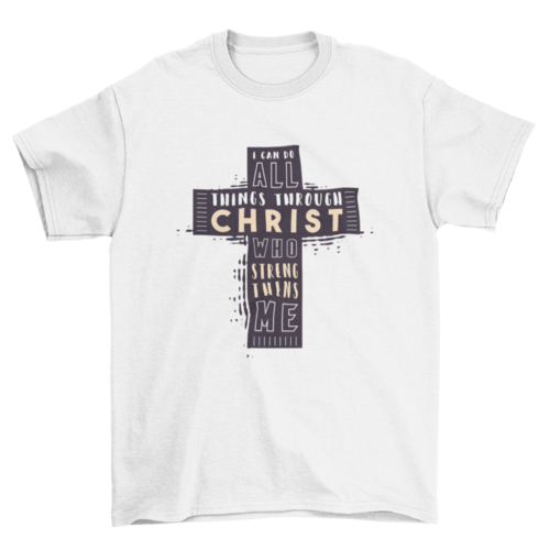 Christian Bible Verse Cross Jesus Christ Quote "I CAN DO ALL THINGS