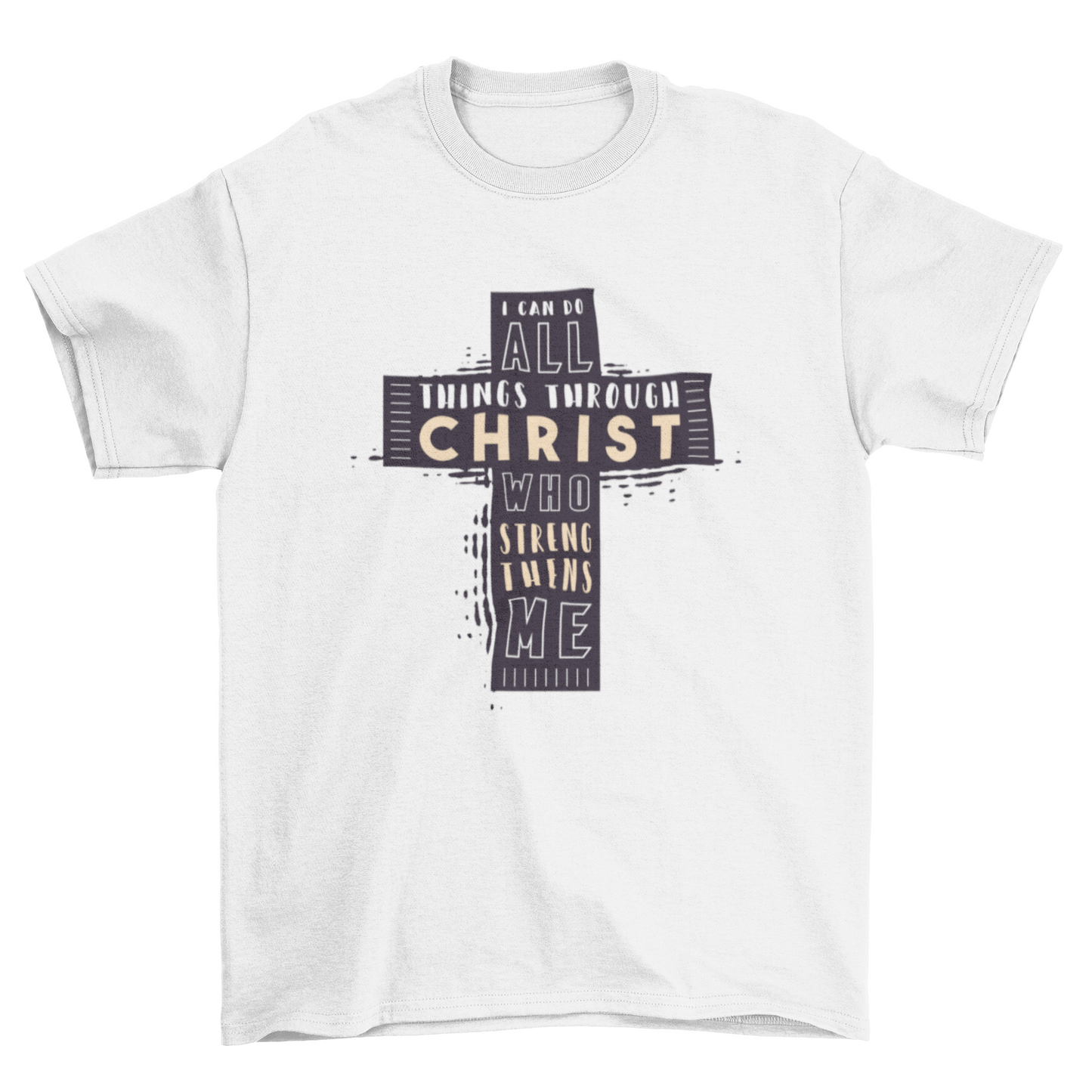 Christian Bible Verse Cross Jesus Christ Quote "I CAN DO ALL THINGS