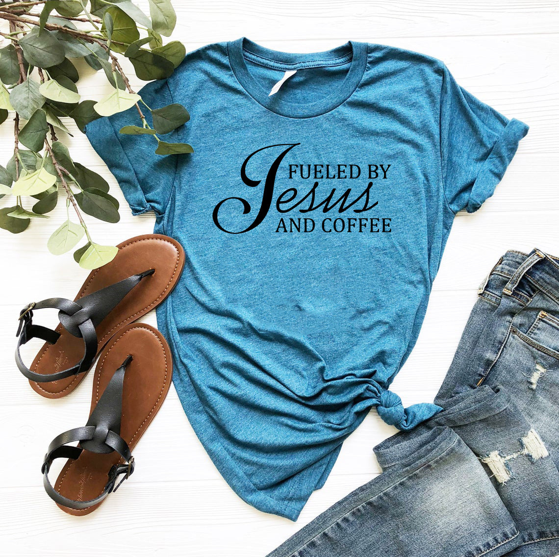 Fueled By Jesus And Coffee Shirt