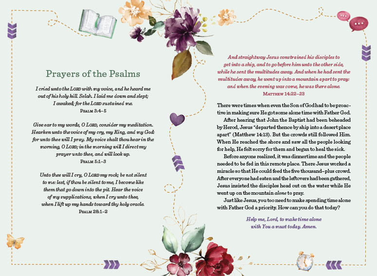 The KJV Prayer Map® Bible [Mint Blossoms]