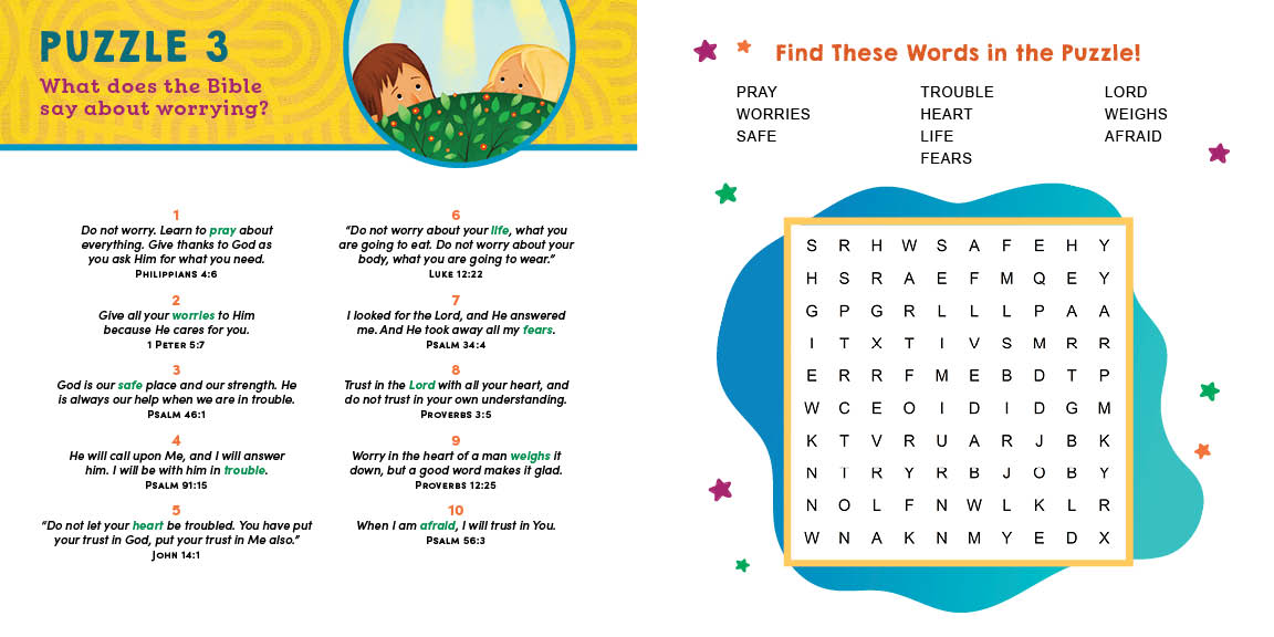 Bible Memory Word Searches for Kids