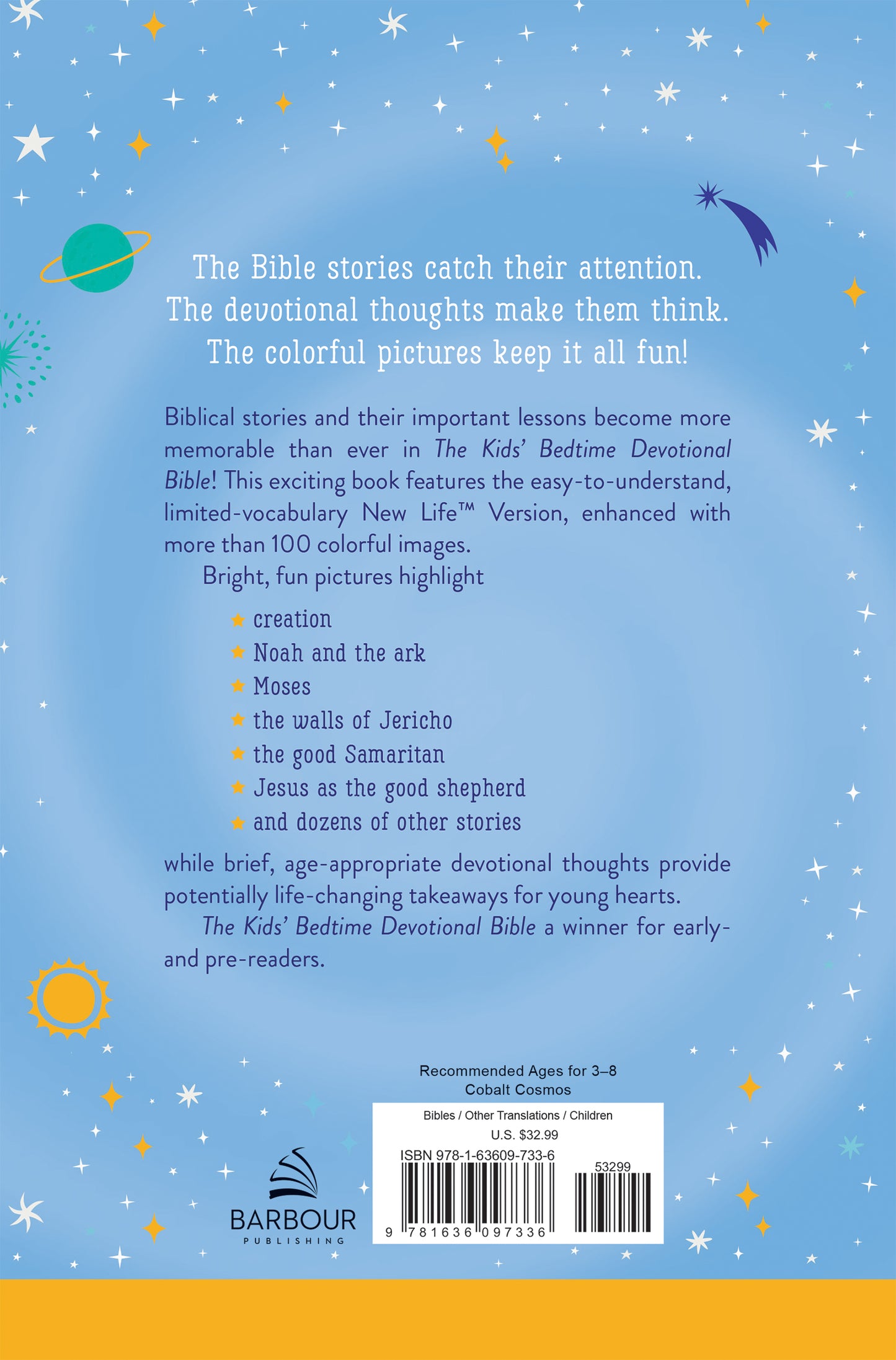 The Kids' Bedtime Devotional Bible: NLV [Cobalt Cosmos]