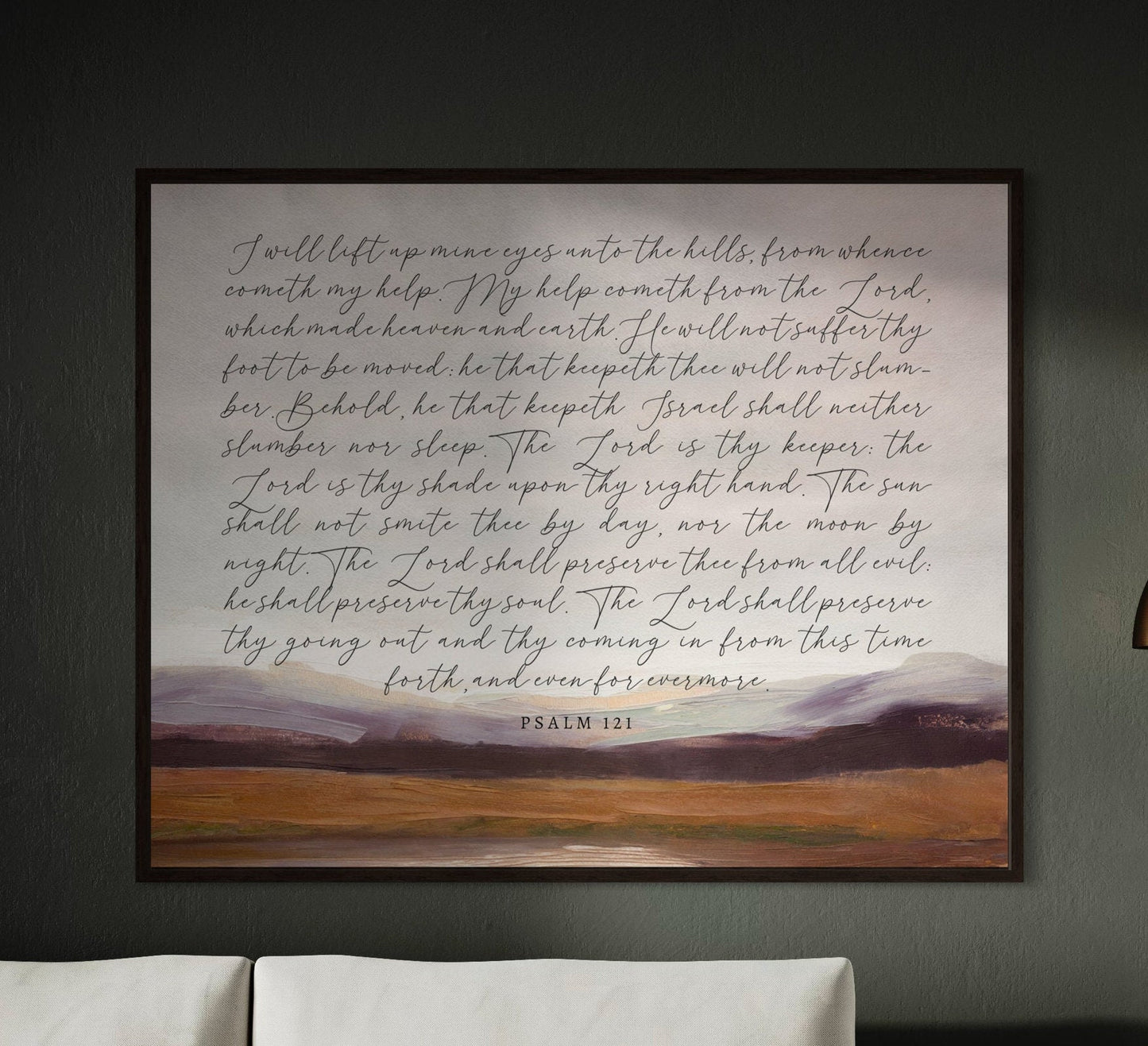 PSALM 121 | I Will Lift Up My Eyes to the Hills | Vintage Canvas