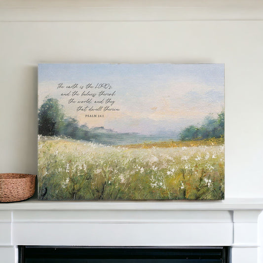 The Earth is the Lord's | Christian Wall Art Canvas | Psalm 24:1