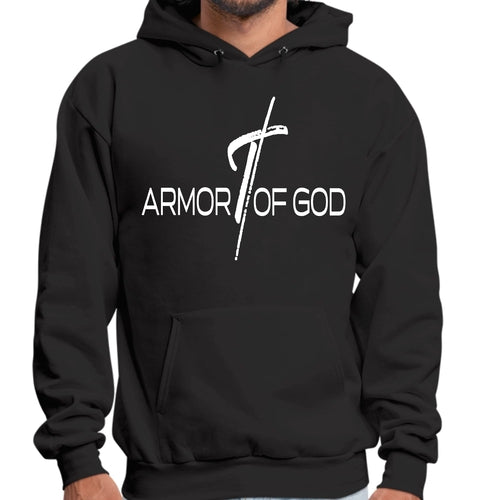 Mens Graphic Hoodie Armor of God Cross