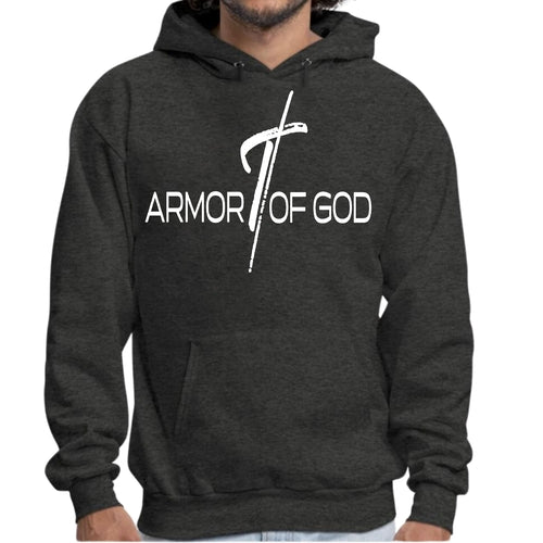 Mens Graphic Hoodie Armor of God Cross