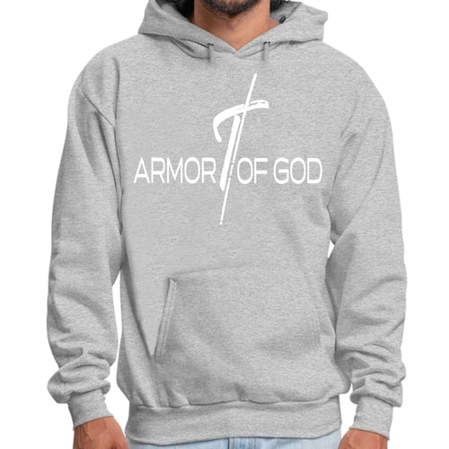 Mens Graphic Hoodie Armor of God Cross