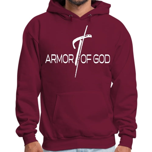 Mens Graphic Hoodie Armor of God Cross