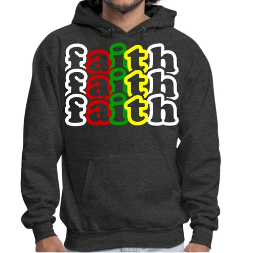 Mens Graphic Hoodie Faith Stack Multicolor Illustration