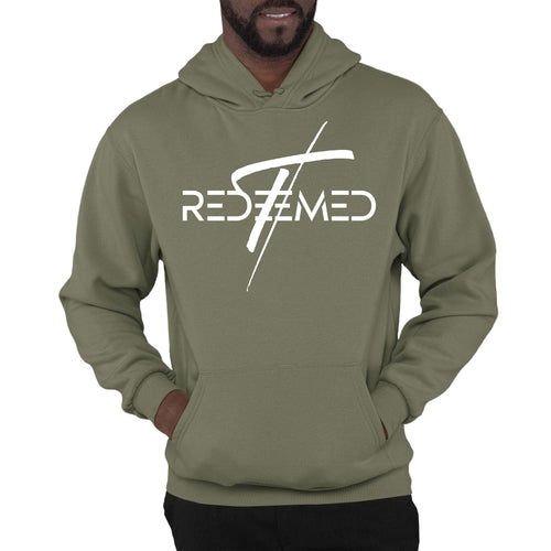 Mens Graphic Hoodie Redeemed Cross