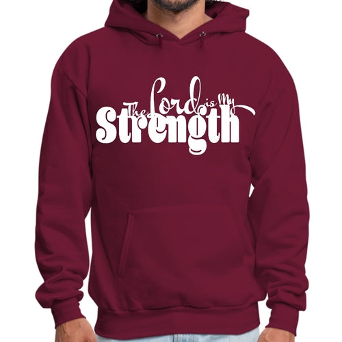 Mens Graphic Hoodie the Lord is my Strength Print