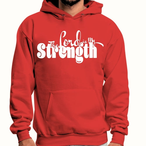 Mens Graphic Hoodie the Lord is my Strength Print