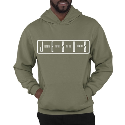 Mens Graphic Hoodie the Truth the Way the Life