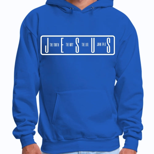 Mens Graphic Hoodie the Truth the Way the Life