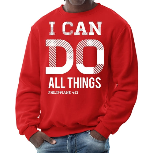 Mens Graphic Sweatshirt, i can do All Things Philippians 4:13