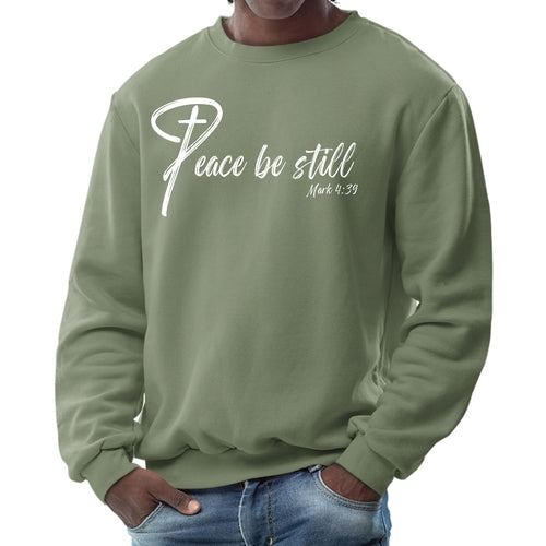 Mens Graphic Sweatshirt, Peace be Still