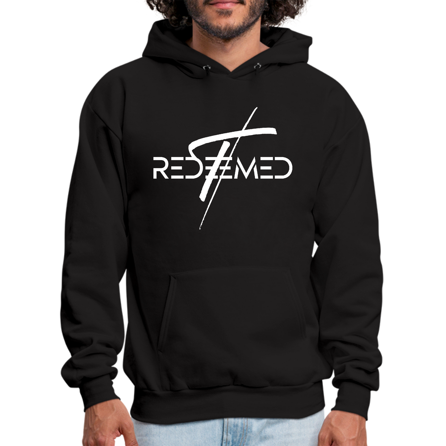 Mens Graphic Hoodie Redeemed Cross