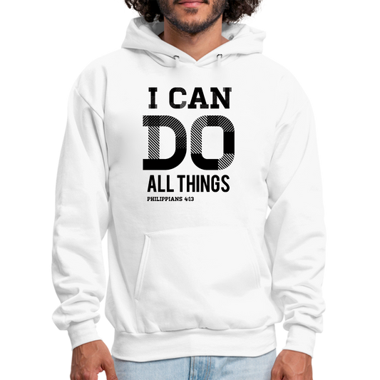 Mens Graphic Hoodie i can do All Things Philippians 4:13 Black