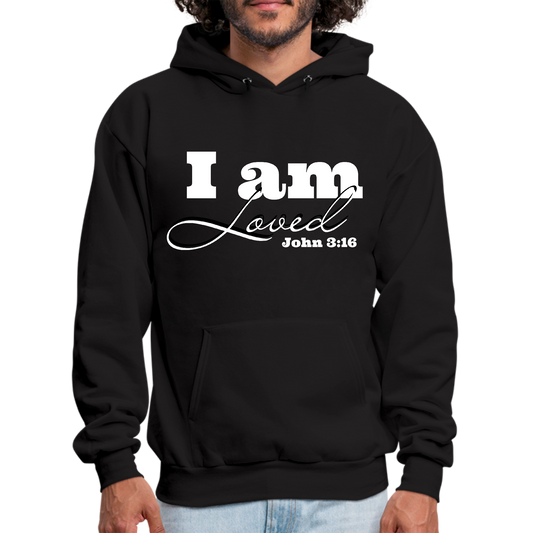 Mens Graphic Hoodie i am Loved - John 3:16 Illustration