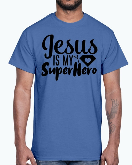 Jesus is My Super Hero- Blessed- Cotton Tee